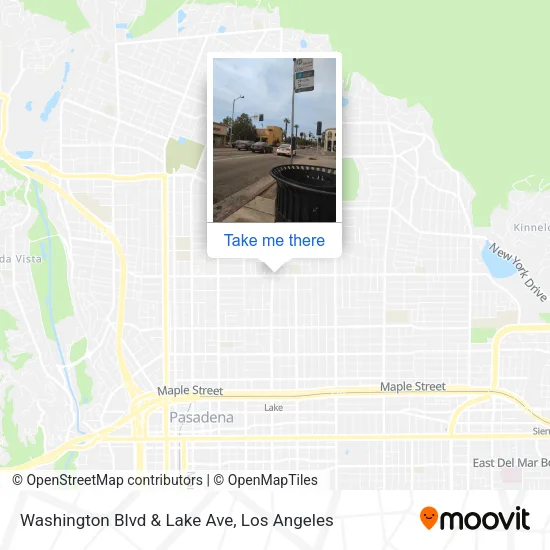 Washington Blvd & Lake Ave map