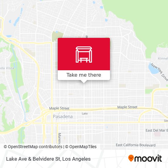 Lake Ave & Belvidere St map
