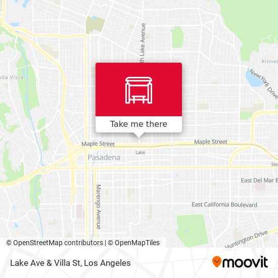 Lake Ave & Villa St map