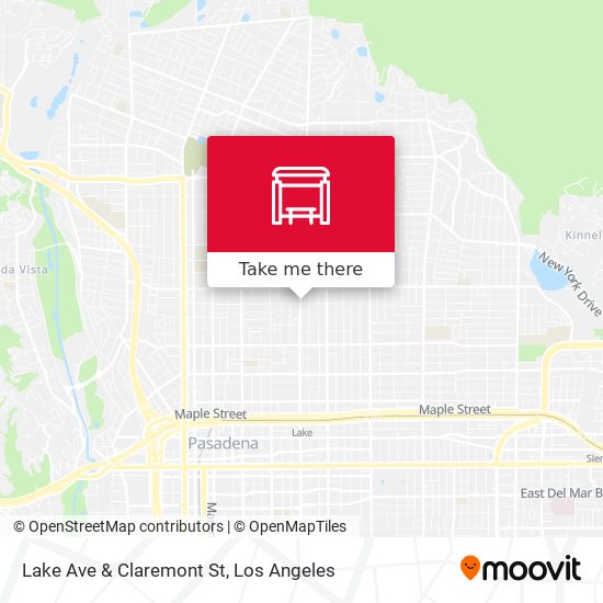 Lake Ave & Claremont St map