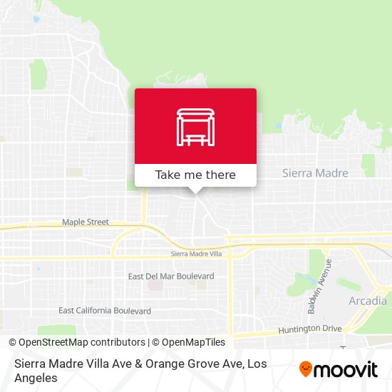 Mapa de Sierra Madre Villa Ave & Orange Grove Ave
