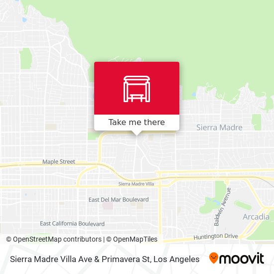 Sierra Madre Villa Ave & Primavera St map