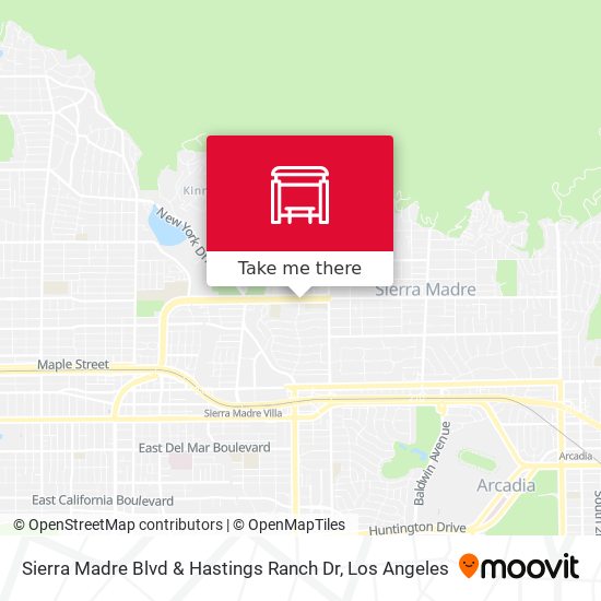 Mapa de Sierra Madre Blvd & Hastings Ranch Dr