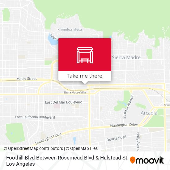 Mapa de Foothill Blvd Between Rosemead Blvd & Halstead St