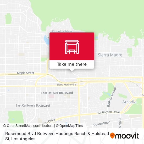 Mapa de Rosemead Blvd Between Hastings Ranch & Halstead St