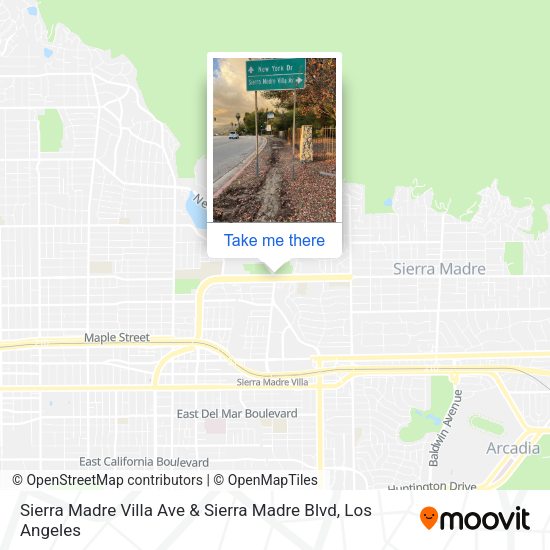 Mapa de Sierra Madre Villa Ave & Sierra Madre Blvd