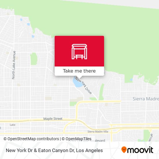 Mapa de New York Dr & Eaton Canyon Dr