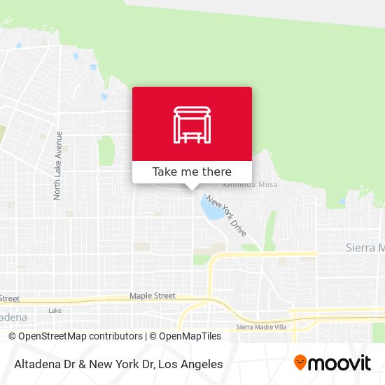 Altadena Dr & New York Dr map