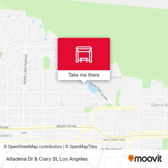 Altadena Dr & Crary St map