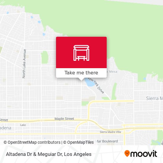 Altadena Dr & Meguiar Dr map