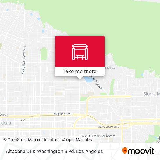 Mapa de Altadena Dr & Washington Blvd