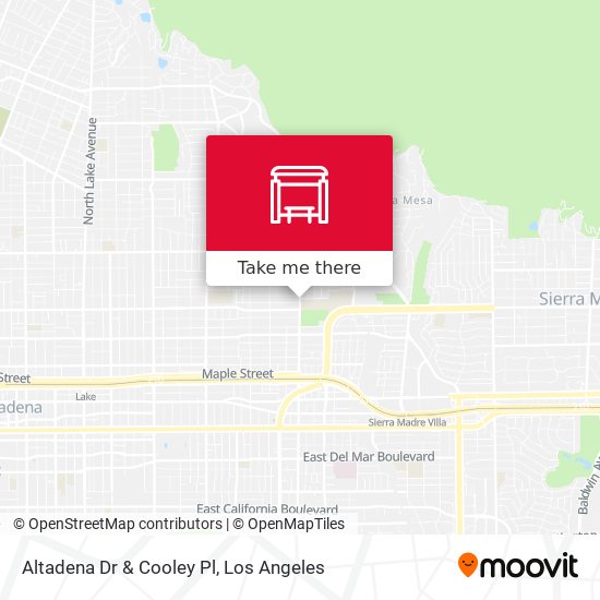 Altadena Dr & Cooley Pl map