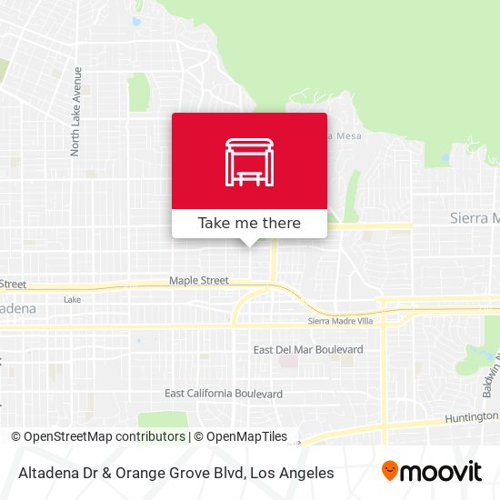 Altadena Dr & Orange Grove Blvd map