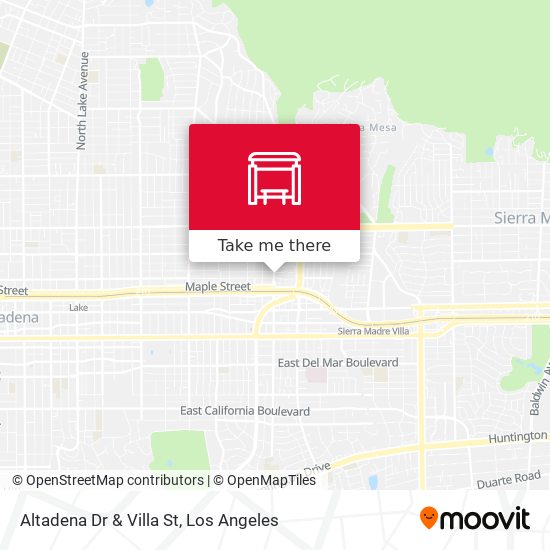 Altadena Dr & Villa St map