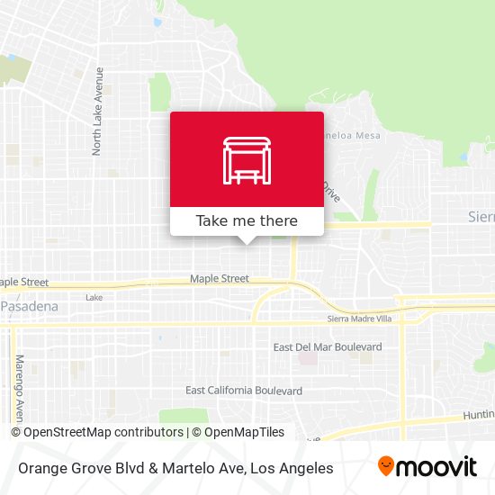 Mapa de Orange Grove Blvd & Martelo Ave