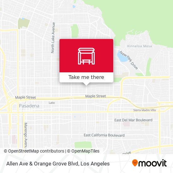 Mapa de Allen Ave & Orange Grove Blvd