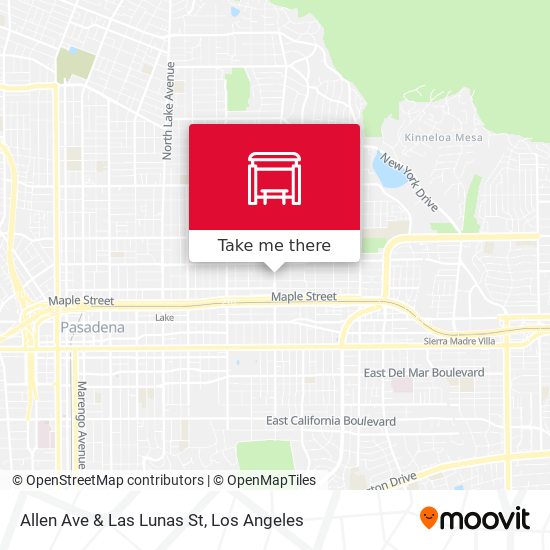 Allen Ave & Las Lunas St map