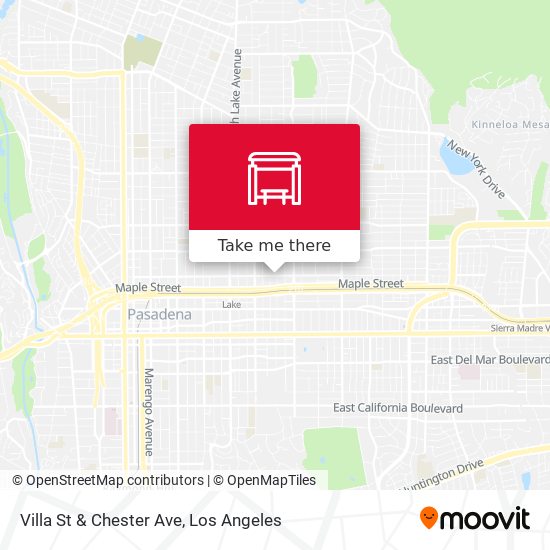 Villa St & Chester Ave map