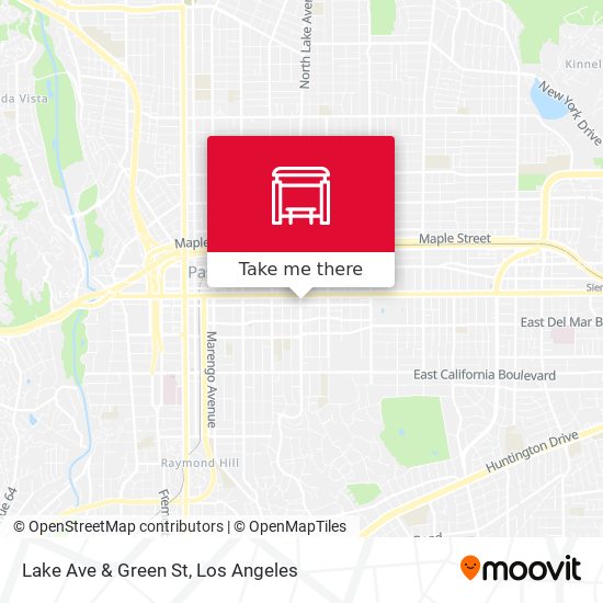 Lake Ave & Green St map