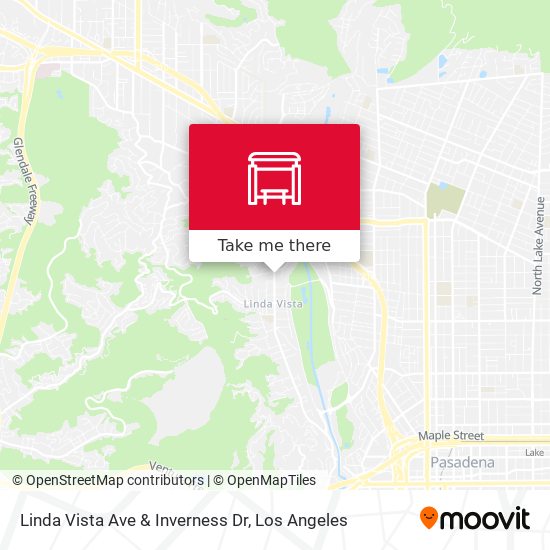 Linda Vista Ave & Inverness Dr map