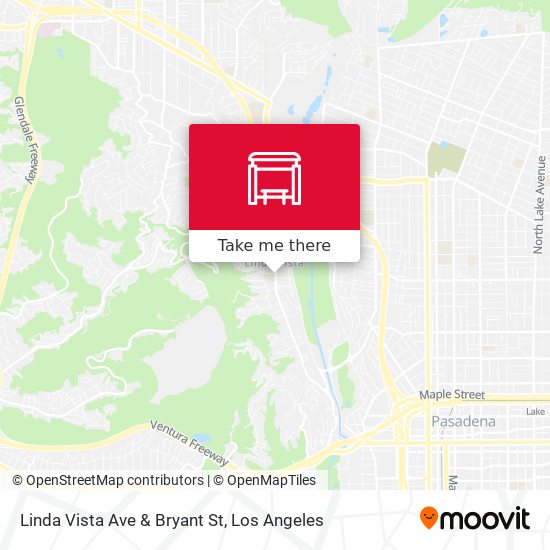 Mapa de Linda Vista Ave & Bryant St