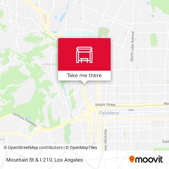 Mountain St & I-210 map