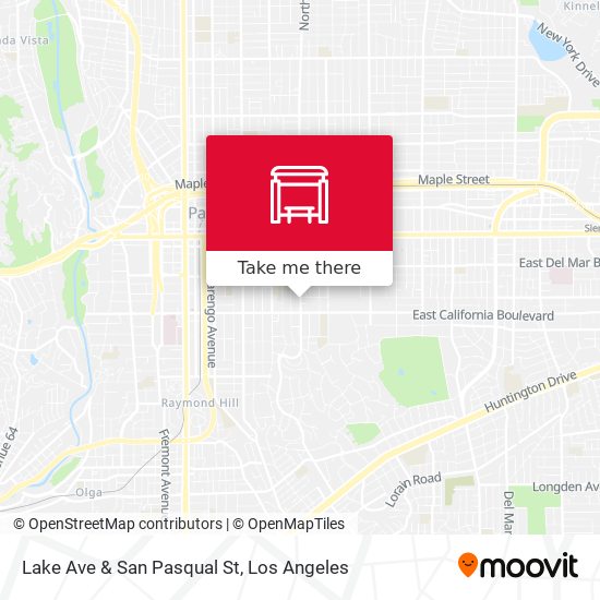 Lake Ave & San Pasqual St map