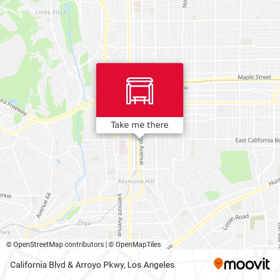 California Blvd & Arroyo Pkwy map