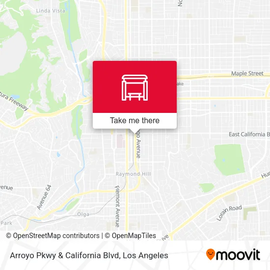 Arroyo Pkwy & California Blvd map