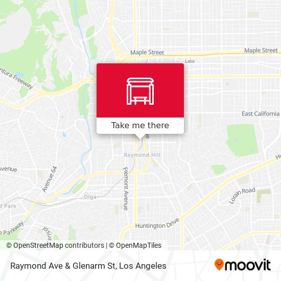 Raymond Ave & Glenarm St map