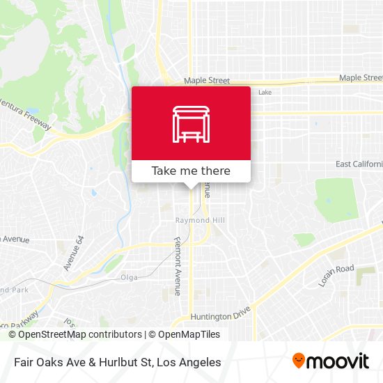 Fair Oaks Ave & Hurlbut St map