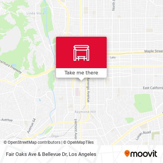Mapa de Fair Oaks Ave & Bellevue Dr