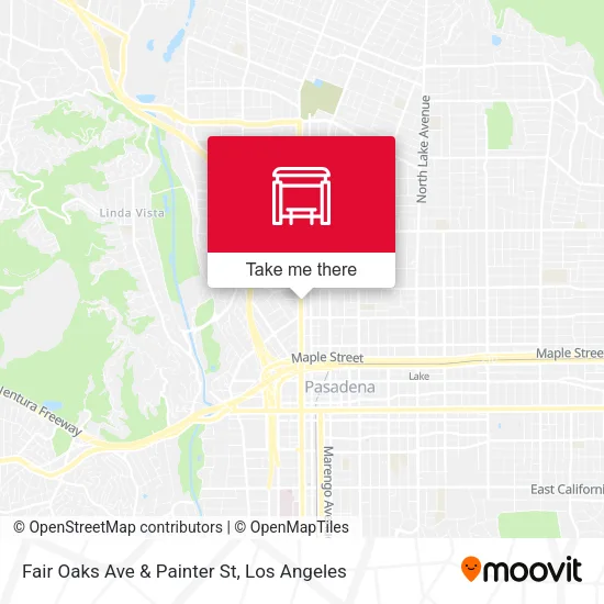 Fair Oaks Ave & Painter St map