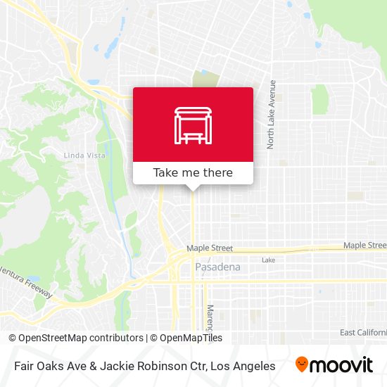 Fair Oaks Ave & Jackie Robinson Ctr map
