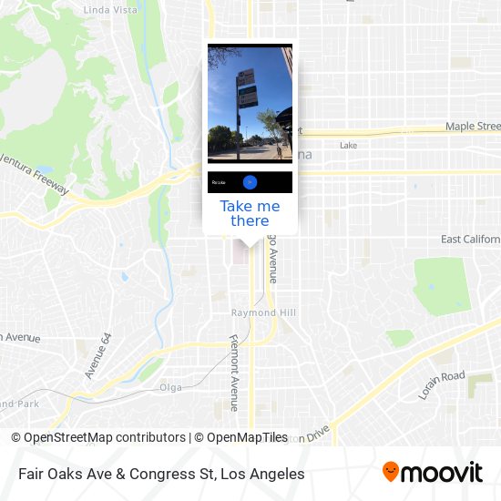Fair Oaks Ave & Congress St map