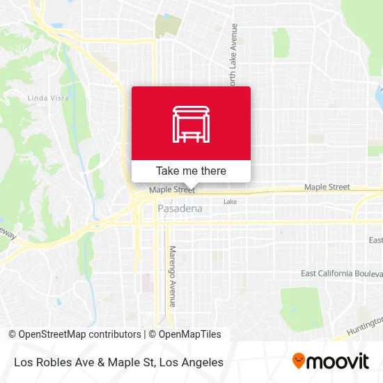 Los Robles Ave & Maple St map