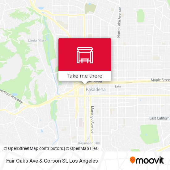 Fair Oaks Ave & Corson St map