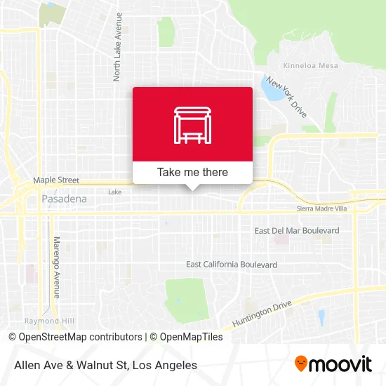 Allen Ave & Walnut St map