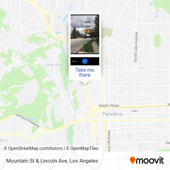 Mountain St & Lincoln Ave map