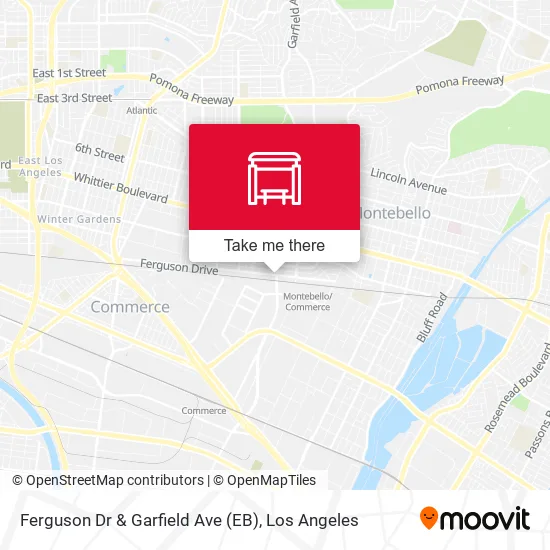 Ferguson Dr & Garfield Ave (EB) map