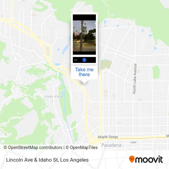 Lincoln Ave & Idaho St map