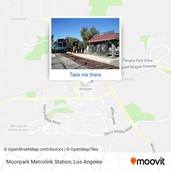 Moorpark Metrolink Station map