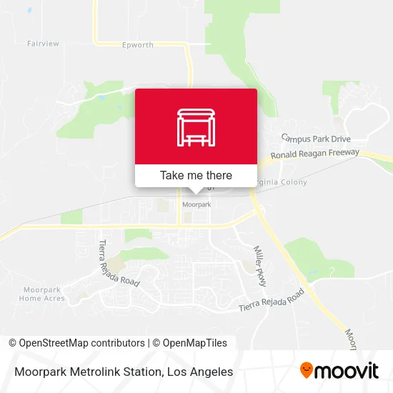 Moorpark Metrolink Station map