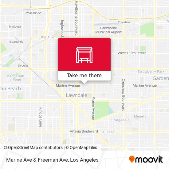 Marine Ave & Freeman Ave map