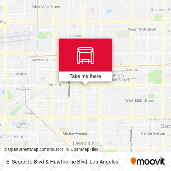 Mapa de El Segundo Blvd & Hawthorne Blvd