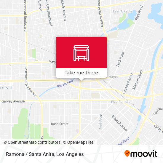 Ramona / Santa Anita map