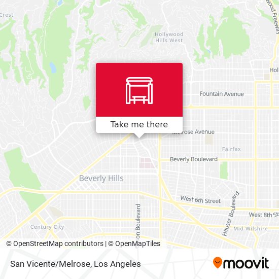 San Vicente/Melrose map