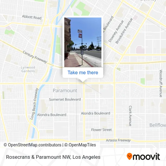 Rosecrans & Paramount NW map