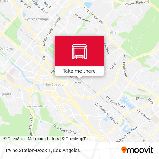 Irvine Station-Dock 1 map