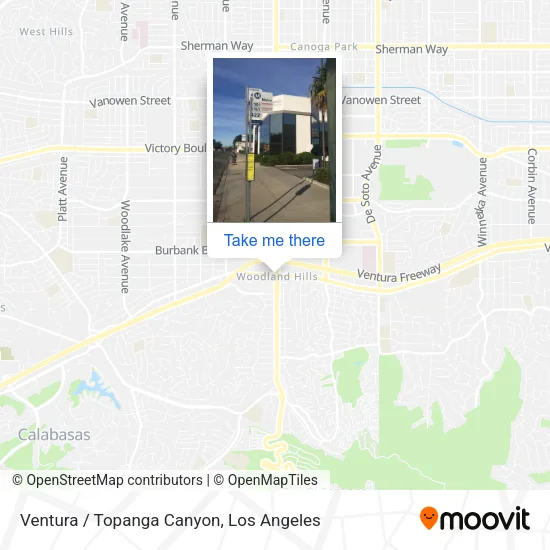 Ventura / Topanga Canyon map
